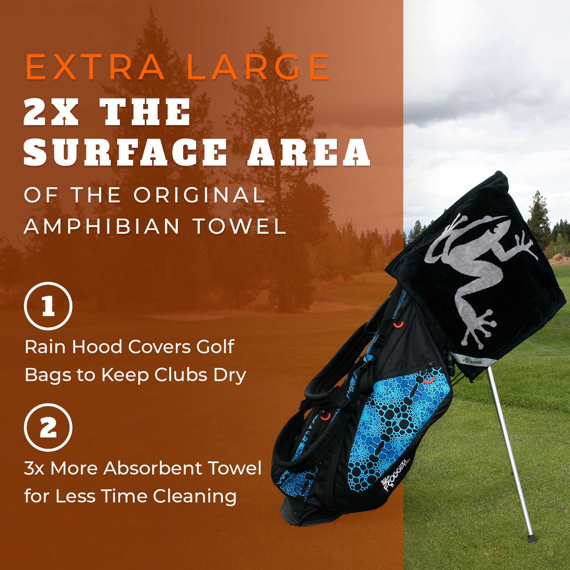 golf tour bag rain cover Amphibian Rain Hood Towel