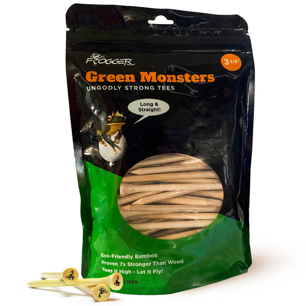 Green Monsters™ 3 ¼” Bamboo Golf Tees – Froggergolf